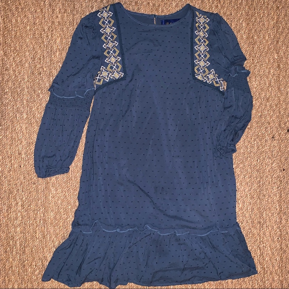 Francesca’s (Blue Rain) Embroidered Blue Dress